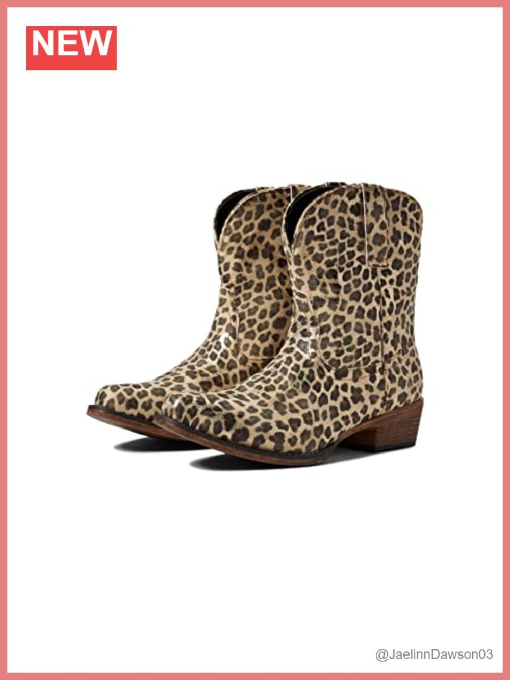 Western Snip Toe Ankle Bootie Faux Leather Embroidered Cowgirl